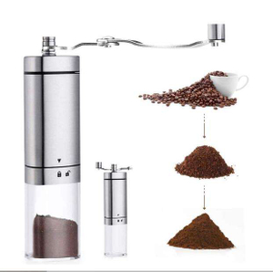 مطحنة القهوة اليدوية لدغ مطحنة القهوة مع السيراميك القابل للتعديل لطحن القهوة بالتقطير بالضغط الفرنسي